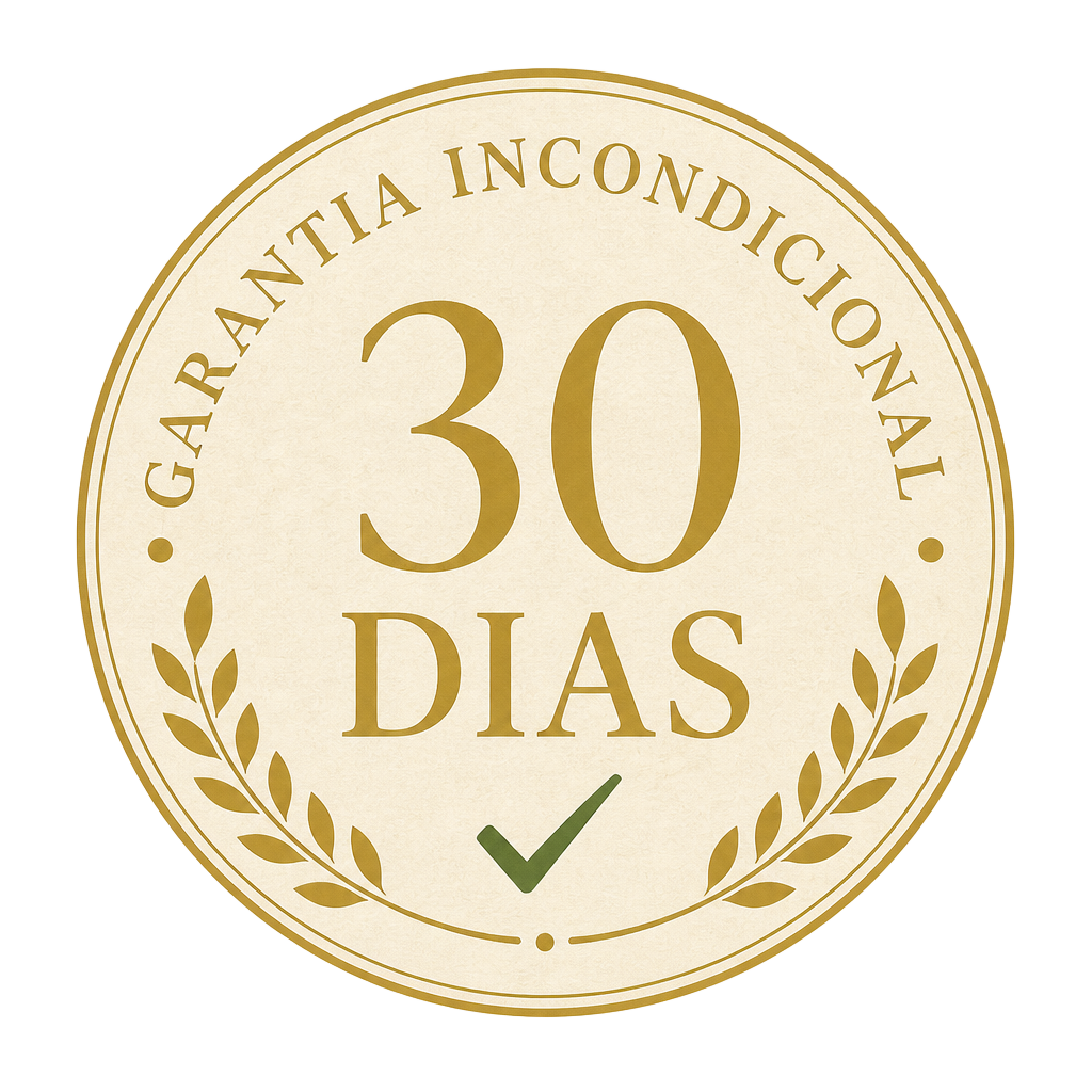 Selo de garantia incondicional de 30 dias